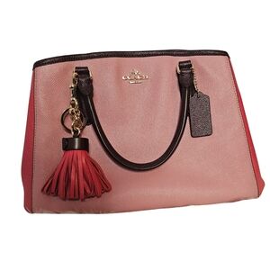Coach Two-Tone Pink and Red Satchel